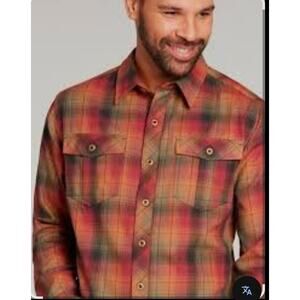 Sherpa Adventure Gear Indra Plaid Flannel Shirt XL UPF 50 Button Front Outdoor